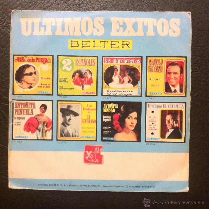 Discos de vinilo: MANOLO ESCOBAR - A LA LIMA Y AL LIM&Oacute;N - BELTER 1970. - Foto 2