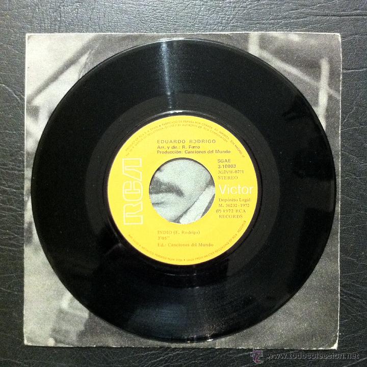 Discos de vinilo: EDUARDO RODRIGO - INDIO - RCA 1972. - Foto 3