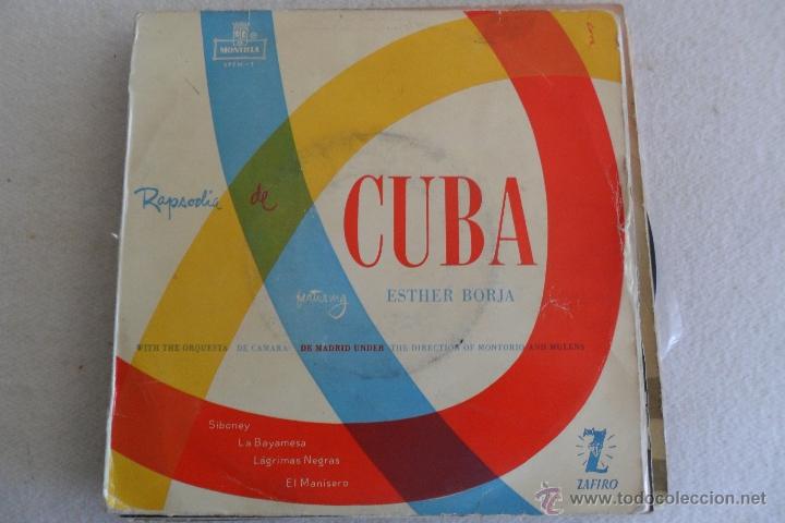Discos de vinilo: ESTHER BORJA - RAPSODIA DE CUBA + 3 EP - Foto 1
