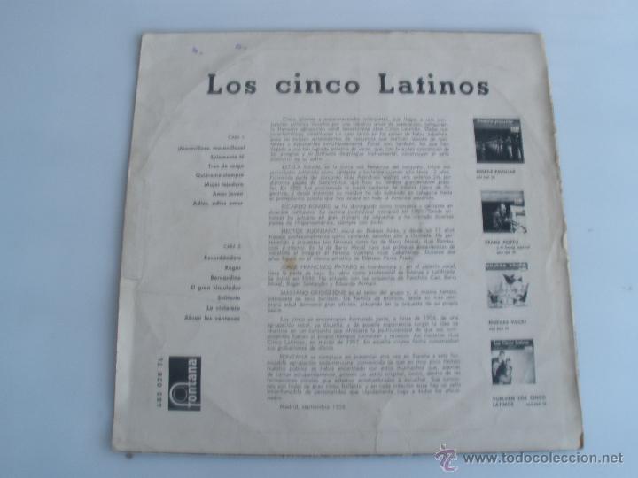 Discos de vinilo: LOS CINCO LATINOS 1958 - Foto 2