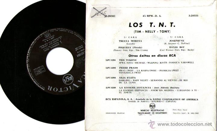 Los T.n.t. Triana Morena Vinilo Ep 45rpm 7pdgs España 1962