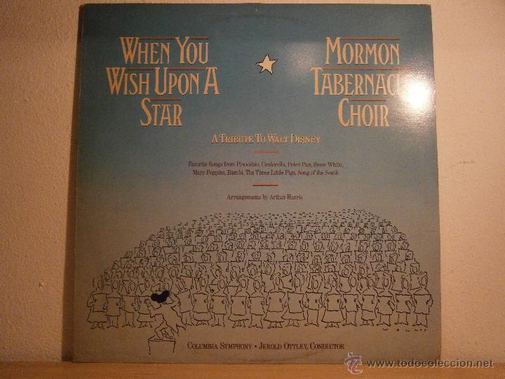 Discos de vinilo: MORMON TABERNACLE CHOIR. WHEN YOU WISH UPON A STAR. - Foto 1