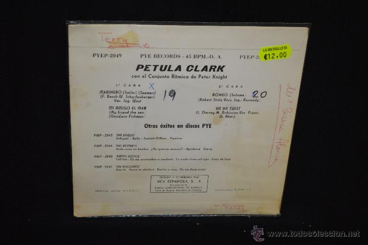 Discos de vinilo: PETULA CLARK - MARINERO + 3 - EP - Foto 2
