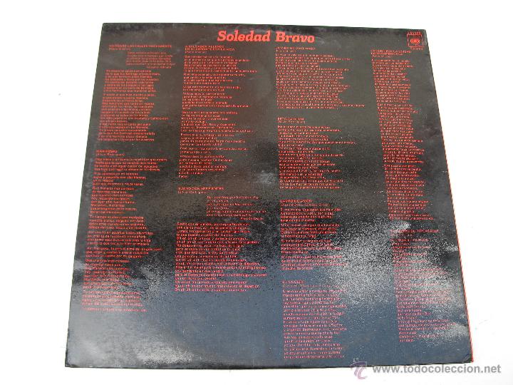 Discos de vinilo: LP - SOLEDAD BRAVO - CBS - A&Ntilde;O 1976. - Foto 3