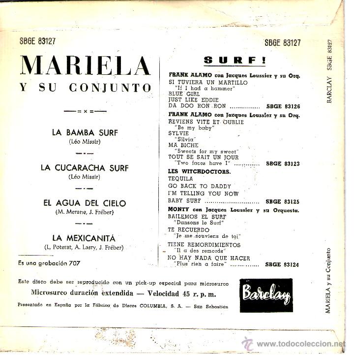 Discos de vinilo: Mariela y su conjunto - Bamba - Foto 2 - 45834554