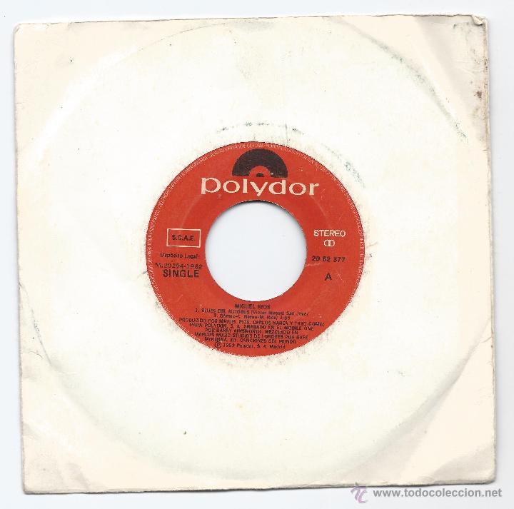 Discos de vinilo: 7532- MIGUEL RIOS- POLYDOR- SIN FUNDA ORIGINAL - Foto 1