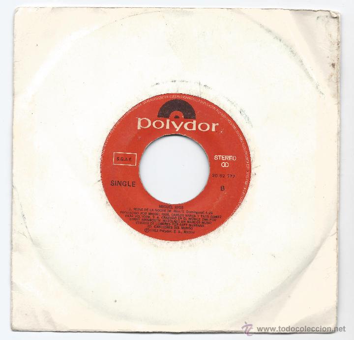 Discos de vinilo: 7532- MIGUEL RIOS- POLYDOR- SIN FUNDA ORIGINAL - Foto 2