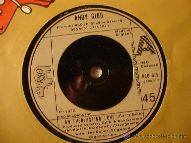 Discos de vinilo: ANTIGUO DISCO SINGLE ORIGINAL ANDY GIBB - Foto 1