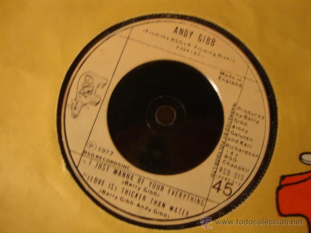 Discos de vinilo: ANTIGUO DISCO SINGLE ORIGINAL ANDY GIBB - Foto 2