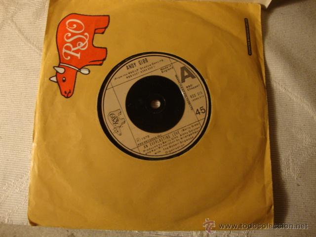 Discos de vinilo: ANTIGUO DISCO SINGLE ORIGINAL ANDY GIBB - Foto 3