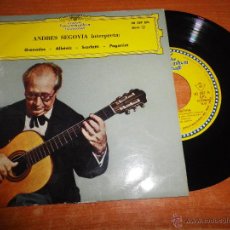 Discos de vinilo: ANDRES SEGOVIA SONATA / ROMANZA GRANADOS ALBENIZ PAGANINI EP DE VINILO 45 RPM AÑO 1961 4 TEMAS. Lote 45889544