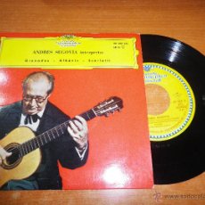 Discos de vinilo: ANDRES SEGOVIA GRANADA / SARABANDA / GAVOTA GRANADOS ALBENIZ EP DE VINILO 45 RPM AÑO 1961 4 TEMAS. Lote 45889644