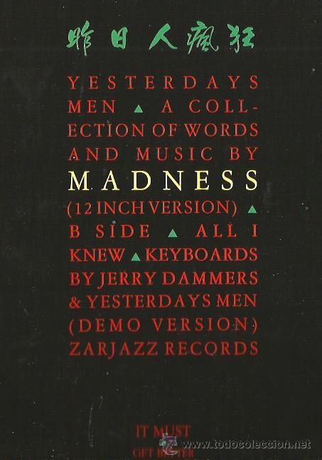 Discos de vinilo: MAXI SINGLE MADNESS : YESTERDAY&acute;S MEN - Foto 2