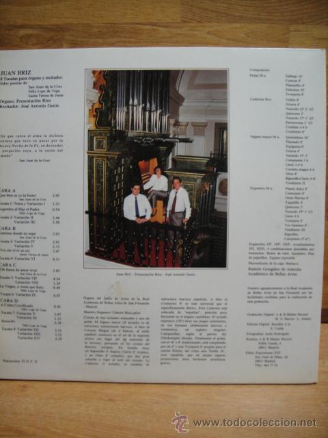 Discos de vinilo: juan briz  - tocatas -  doble lp - Foto 3