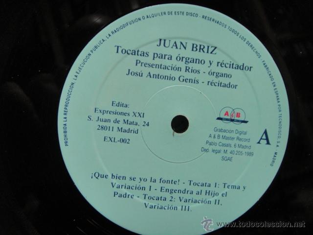 Discos de vinilo: juan briz  - tocatas -  doble lp - Foto 4