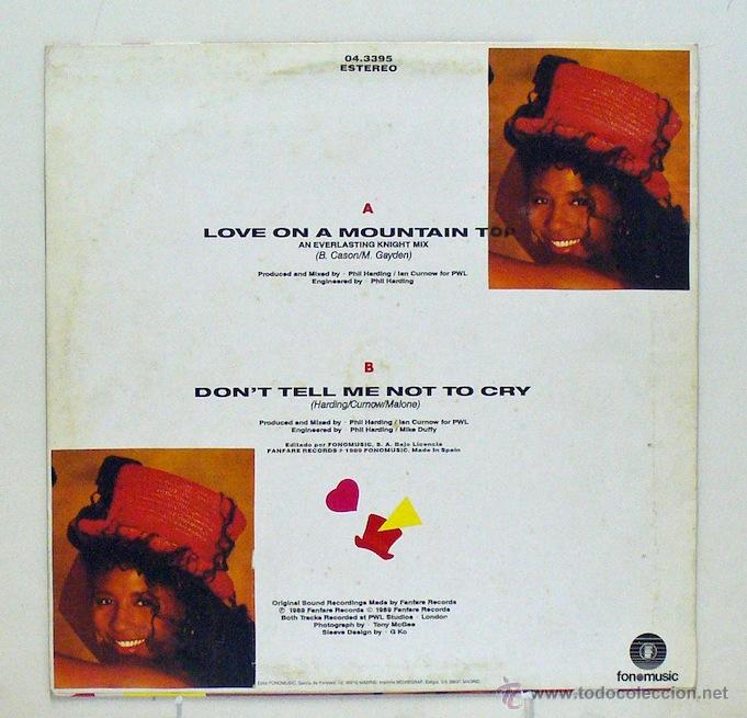 Discos de vinilo: Sinitta - Love On A Mountain Top (Maxi Single Vinilo) - Foto 2