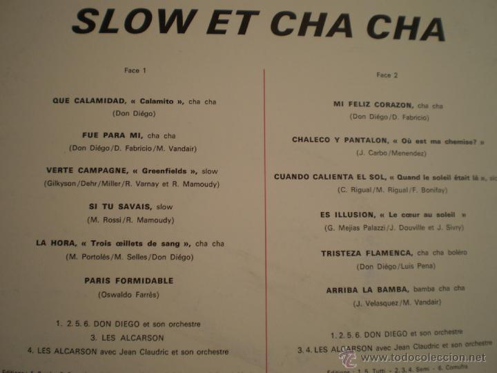 Discos de vinilo: LP. SLOW ET CHA CHA. ED. ORIGINAL FRANCESA. - Foto 2