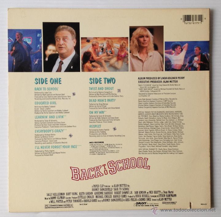Discos de vinilo: BACK TO SCHOOL. BSO DE LA PEL&Iacute;CULA. MCA RECORDS, 1986 - Foto 2