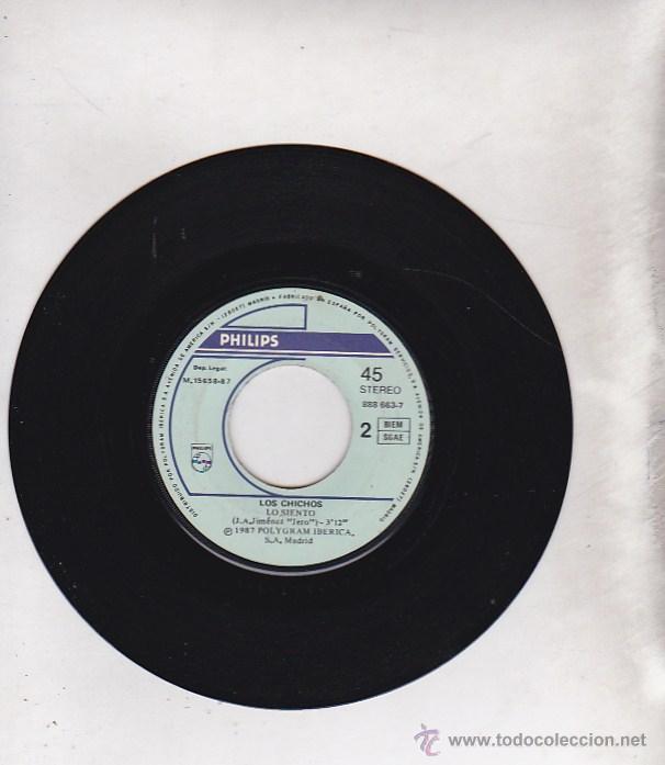 Discos de vinilo: LOS CHICOS.  EL AMOR ES TAN BINITO / LO SIENTO. POLYGRAM 1987 - Foto 1