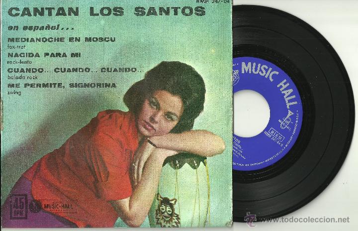 Disques de vinyle: LOS SANTOS Medianoche En Moscu +3 EP HISPAVOX 1962 @ DOO WOOP ARGENTINO @ COMO NUEVO
