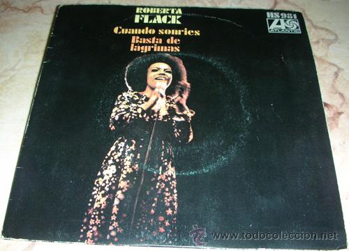 Discos de vinilo: ROBERTA FLACK - CUANDO SONRIES - SINGLE - Foto 1