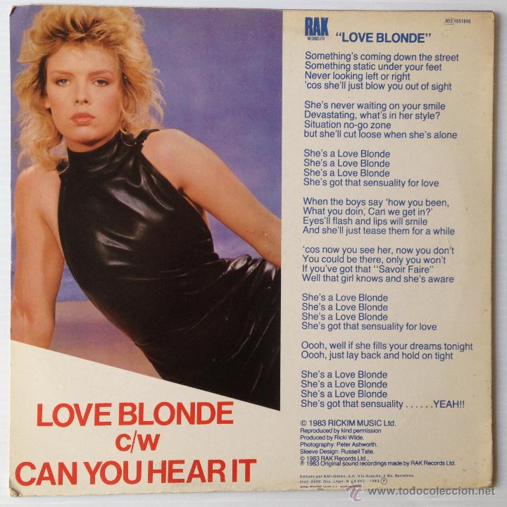 Discos de vinilo: KIM WILDE. LOVE BLONDE. EMI ODEON, 1983. - Foto 2