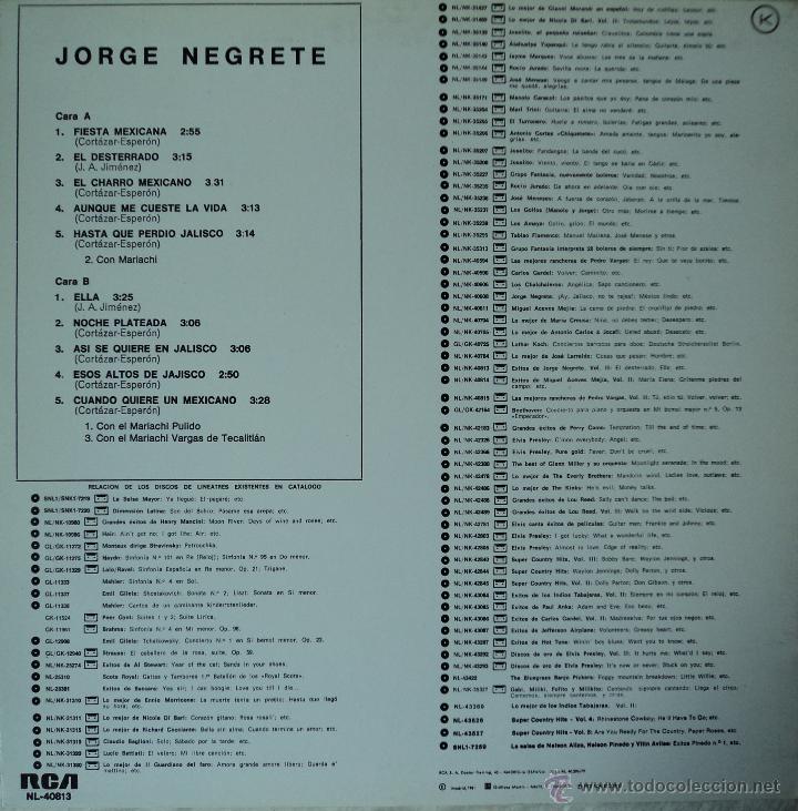 Discos de vinilo: Jorge Negrete - Exitos Vol. 2 - Edici&oacute;n de 1981 de Espa&ntilde;a - Foto 2