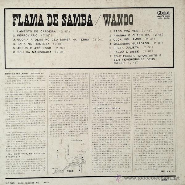 Discos de vinilo: Wando - Flama De Samba (LP) - Foto 2