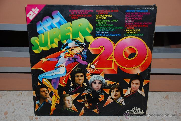 Discos de vinilo: LOS SUPER 20 DOBLE LP - Foto 1