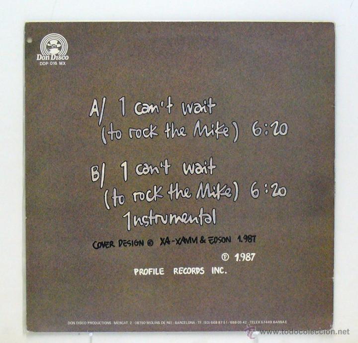 Discos de vinilo: Spyder D - I Cant Wait (Maxi Single Vinilo) - Foto 2