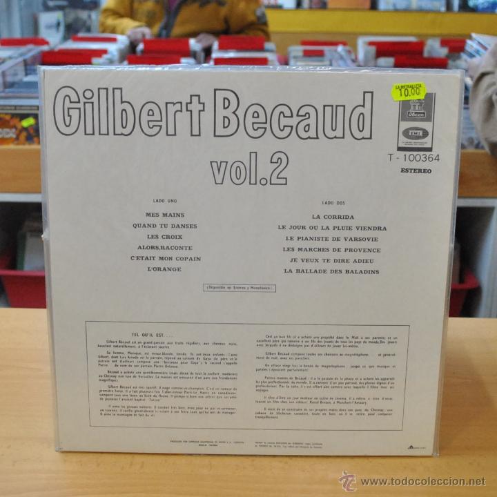 Discos de vinilo: GILBERT BECAUD - VOL.2 -  LP - Foto 2