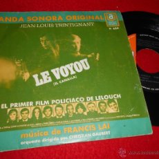 Discos de vinil: LE VOYOU EL CANALLA FRANCIS LAI BSO OST 7 SINGLE 1971 ESPAÑA SPAIN. Lote 46085769