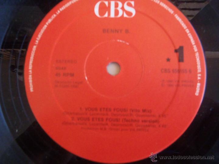 Discos de vinilo: Benny B Featuring Daddy. K. &ndash; Vous Etes Fous - Foto 3