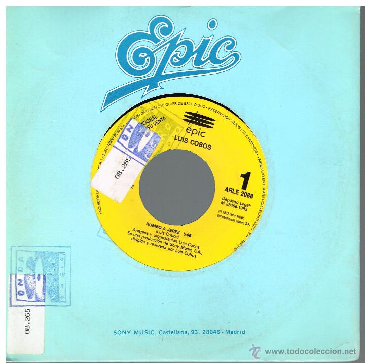 Discos de vinilo: Luis Cobos - Rumbo a Jerez - Single 1993 - Promo - Foto 1