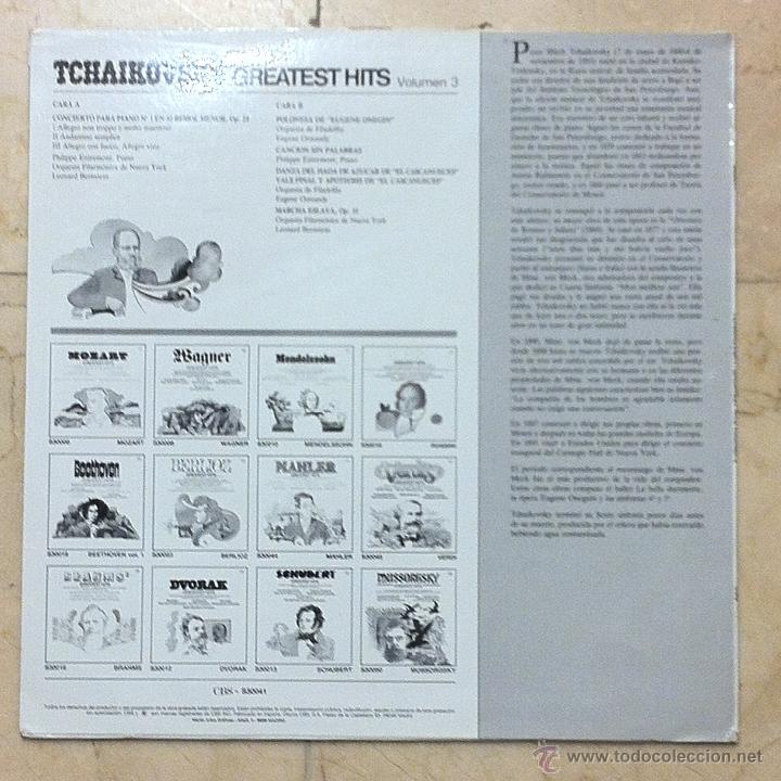 Discos de vinilo: TCHAIKOVSKY - GRANDES EXITOS VOLUMEN 3 - CBS 1988. - Foto 2