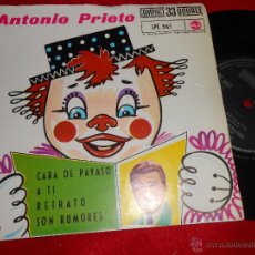 Discos de vinilo: ANTONIO PRIETO CARA DE PAYASO/A TI/RETRATO/SON RUMORES EP 1961 RCA 33 RPM 