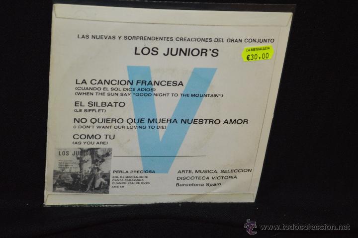Discos de vinilo: LOS JUNIORS - LA CANCION FRANCESA + 3 - EP - Foto 2