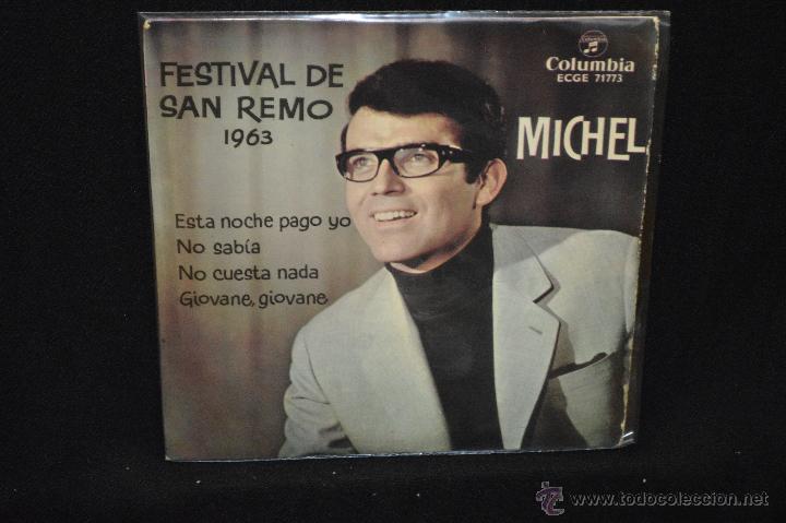 Discos de vinilo: MICHEL - SAN REMO 63 - EP - Foto 1