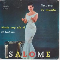 Discos de vinilo: SALOME - EL LADRON - NADA SOY SIN TI + 2 - EP SPAIN IBERFON 1963 VG++ / VG++. Lote 46188744