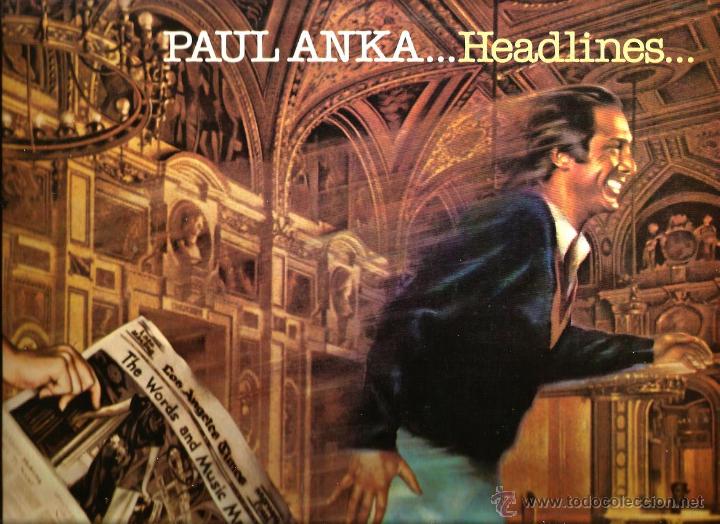 Discos de vinilo: LP PAUL ANKA : HEADLINES - Foto 1