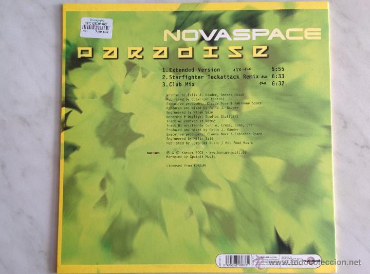 Discos de vinilo: NOVASPACE. PARADISE. - Foto 2