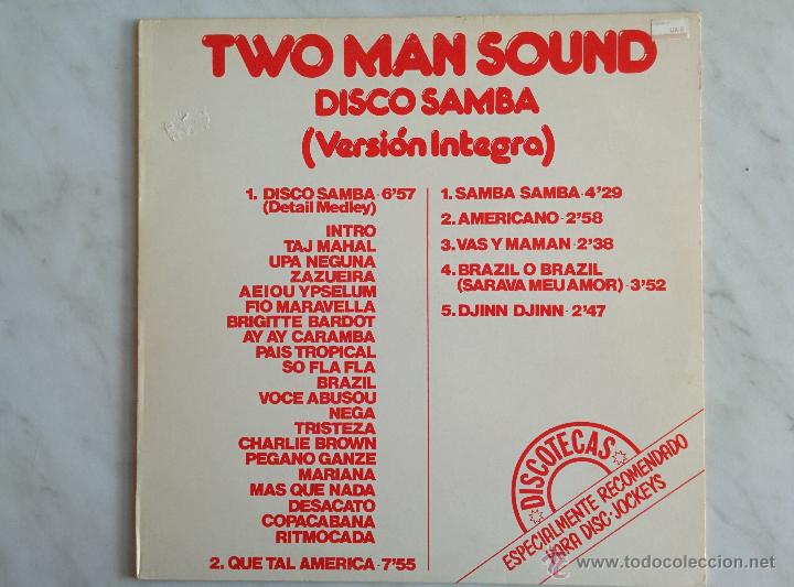 Discos de vinilo: TWO MAN SOUND. DISCO SAMBA. VERSION INTEGRA. LP. - Foto 1