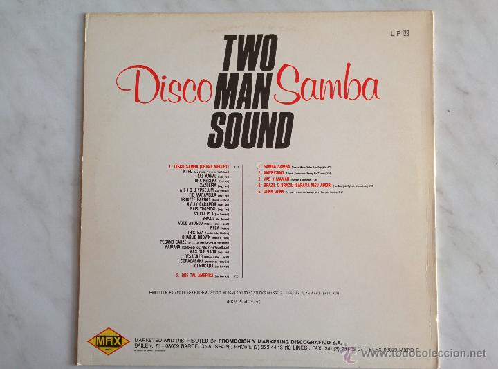 Discos de vinilo: TWO MAN SOUND. DISCO SAMBA. VERSION INTEGRA. LP. - Foto 2