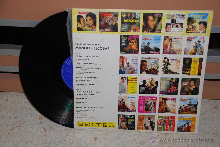 Discos de vinilo: DISCO VINILO MANOLO ESCOBAR *&Eacute;XITOS DE PELICULAS* LP - Foto 2