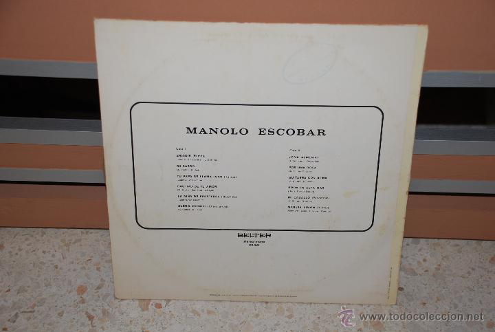 Discos de vinilo: DISCO VINILO MANOLO ESCOBAR LP - Foto 2