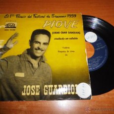 Discos de vinilo: JOSE GUARDIOLA PIOVE PRIMER PREMIO FESTIVAL SAN REMO 1959 EP VINILO REGAL CANTADO EN CATALAN RARO. Lote 46260721