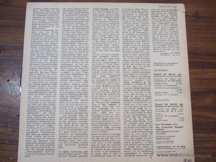 Discos de vinilo: WOLFGANG AMADEUS MOZART - Foto 2