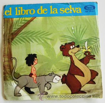 Discos de vinilo: EL LIBRO DE LA SELVA - CUENTO INFANTIL SONORO MOVIE PLAY DISCO VINILO 45 RPM - A&Ntilde;OS 70 -NO ES M&Uacute;SICA