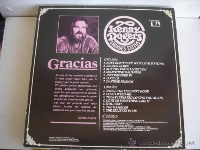 Discos de vinilo: Kenny Rogers    Grandes Exitos - Foto 2