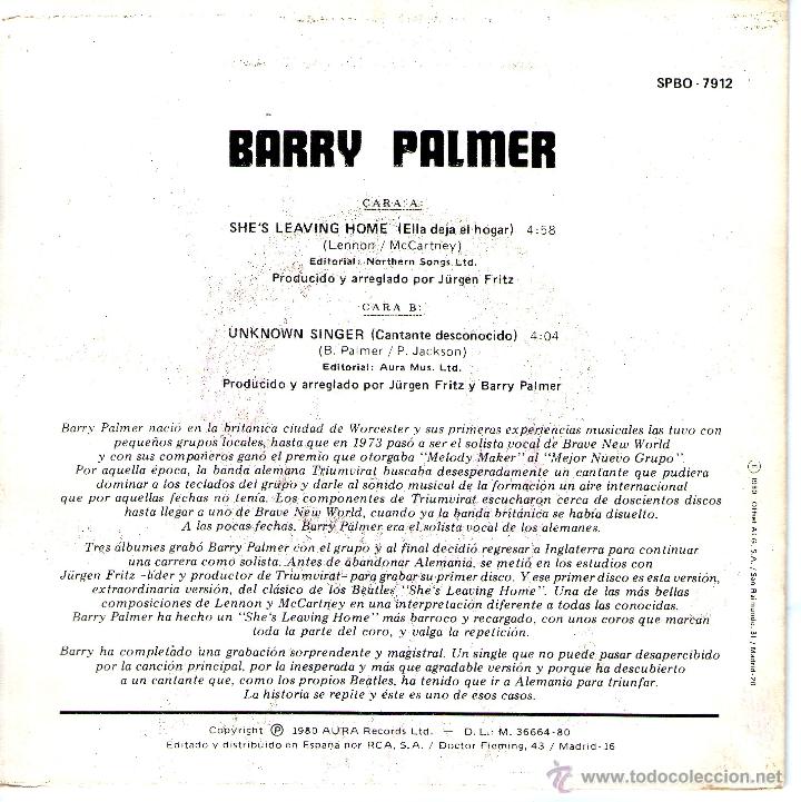 Discos de vinilo: BARRY PALMER - Shes Leaving Home - Foto 2